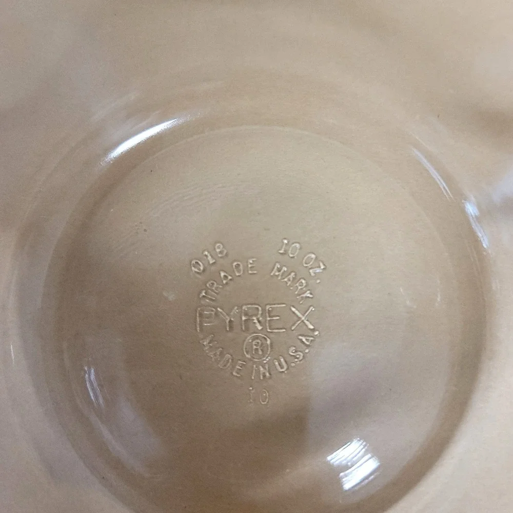 Set of 2 Vintage Pyrex 018 Clear Glass 10oz Round Casserole Dishes with Lids USA